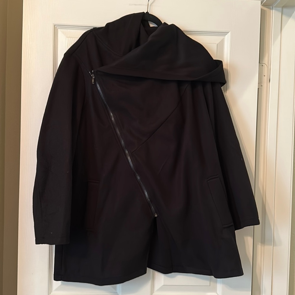 SHEIN black zip up large coat